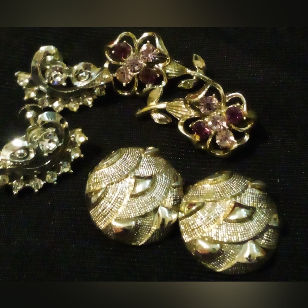 Vintage Coro Earrings Lot Of 3